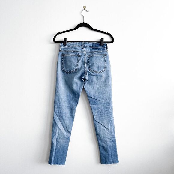 Rag & Bone Women's Mick With Holes Low Rise Slim Boyfriend Jeans Blue Size 24 - Picture 2 of 12